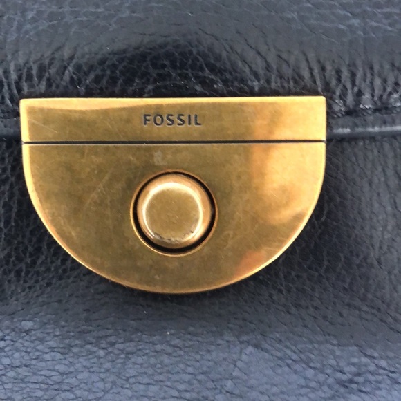 Fossil black leather crossbody - Picture 8 of 10